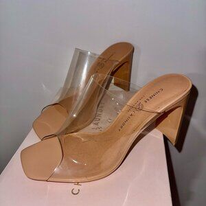 Brand New Chinese Laundry Jazzz Clear Strap Heels – Nude